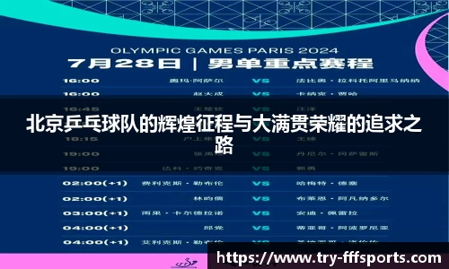 北京乒乓球队的辉煌征程与大满贯荣耀的追求之路